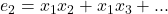 e_2=x_1x_2+x_1x_3+...